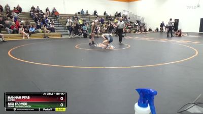 138-147 lbs Round 4 - Hannah Pfab, Xavier vs Nex Farmer, Cedar Rapids Kennedy