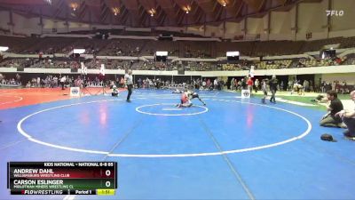 National 6-8 85 Cons. Round 3 - Carson Eslinger, Midlothian Miners Wrestling Cl vs Andrew Dahl, Williamsburg Wrestling Club