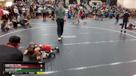 49 lbs Round 2 - Sawyer Flynn, James Island Youth Wrestling C vs Daxton Deane, Hard Rock Rams