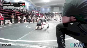 120 lbs Consi Of 8 #2 - Nathan Killman, Beggs Youth Wrestling Program vs Ryken Crawford, Owasso Takedown Club