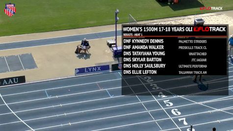 Girls' 1500m, Finals 2 - Age 17-18