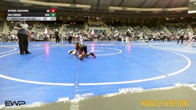100 lbs Consi Of 4 - Ryder Ascherl, Bishop McCort vs Kai Weiss, Open Mats