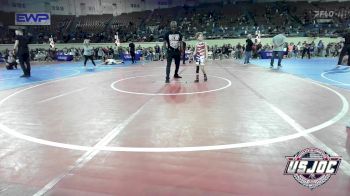 50 lbs Consi Of 4 - Laken Peterpaul, Marlow Outlaws vs Addilynn Quintero, Choctaw Ironman Youth Wrestling