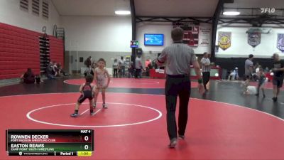 Quarterfinal - Rownen Decker, Fort Madison Wrestling Club vs Easton Reavis, Camp Point Youth Wrestling