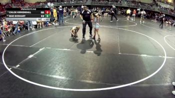 82 lbs Champ. Round 2 - Chloe Kirkendall, Nebraska Wrestling Academy vs Mae Boshart, O`Neill Leprechaun Wrestling