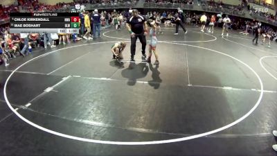 82 lbs Champ. Round 2 - Chloe Kirkendall, Nebraska Wrestling Academy vs Mae Boshart, O`Neill Leprechaun Wrestling