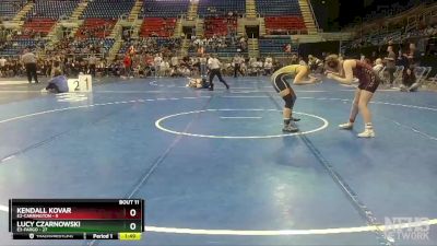 125 lbs Finals (8 Team) - Lucy Czarnowski, E3-Fargo vs Kendall Kovar, E2-Carrington