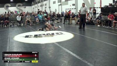 80 lbs Round 2 (8 Team) - Gracin Guglielmo, Elite Ath Club DZ (IN) vs RYKER LEONARD, West Shore Wrestling Club