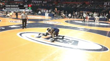 3A 157 lbs Semifinal - Justin Wardlow, Lockport (Twp.) vs David Ogunsanya, Oak Park (O.P.-River Forest)