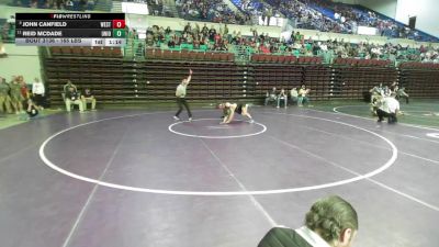 165 lbs Quarterfinal - John Canfield, West-Oak vs Reid McDade, Union County