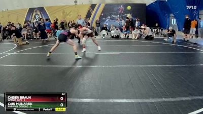 106 lbs Round 2 (8 Team) - Caiden Braun, Warner Elite vs Cain Mlinarsik, Nashville Catholic