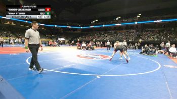 157 Class 1 lbs Champ. Round 1 - Ryan Steimel, Veritas Christian Academy HS vs Ryder Clevenger, Lawson