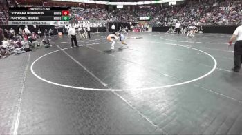 Girls 165 lbs Semifinal - Victoria Jewell, Nicolet-Girls vs Cyriana Reinwald, Horicon-Girls