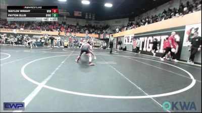 90 lbs Quarterfinal - Waylon Wright, Weatherford Youth Wrestling vs Payton Ellis, Blanchard Youth Wrestling Club