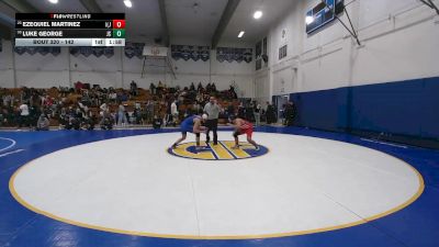 142 lbs Champ. Round 2 - Luke George, Junipero Serra vs Ezequiel Martinez, Independence (San Jose)