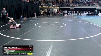 100G Quarterfinal - Hayden Kumfer, Student Wrestling Development Program vs Naomi Keller, Soldotna