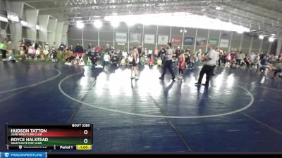 93 lbs Round 5 - Hudson Tatton, Juab Wrestling Club vs Royce Halstead, Salem Elite Mat Club