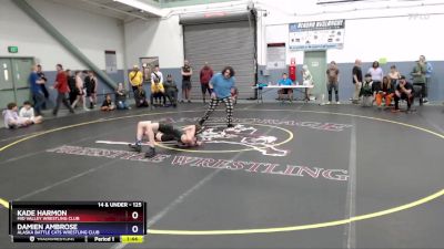 125 lbs 5th Place Match - Kade Harmon, Mid Valley Wrestling Club vs Damien Ambrose, Alaska Battle Cats Wrestling Club