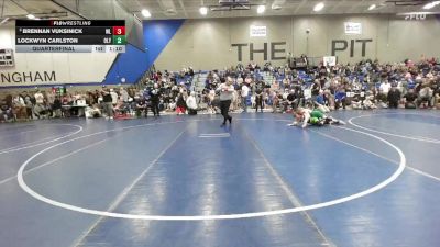 92 lbs Quarterfinal - Brennan Vuksinick, Timpanogos Wrestling vs Lockwyn Carlston, Olympus-Skyline