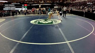 Girls 100 lbs Cons. Semi - Eden Cordero, Silver vs Vanessa Ramos, Albuquerque