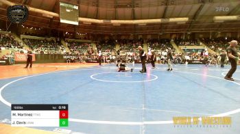 100 lbs Consi Of 4 - Maggie Martinez, Team Tulsa Wrestling Club vs Justice Davis, Lady Outlaw Wrestling Academy