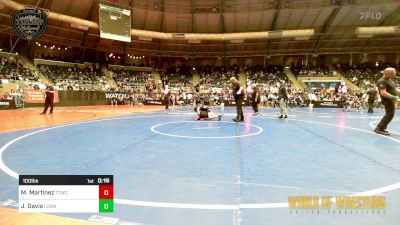 100 lbs Consi Of 4 - Maggie Martinez, Team Tulsa Wrestling Club vs Justice Davis, Lady Outlaw Wrestling Academy