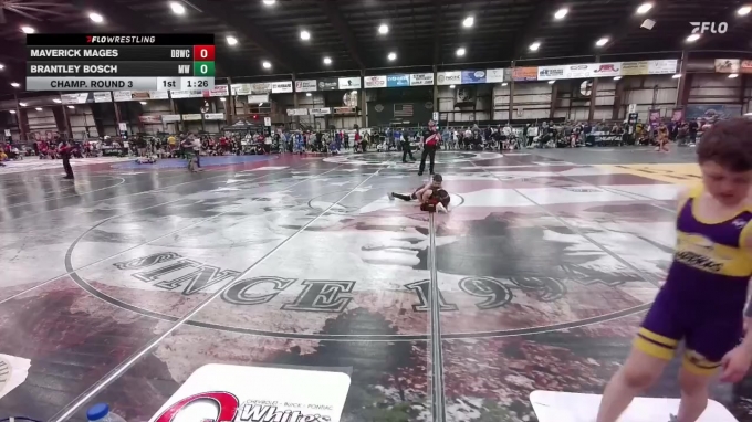 Matpac 75 lbs Champ. Round 3 - Brantley Bosch, MATPAC Wrestling vs Maverick ...