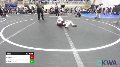 80 lbs Consi Of 4 - Aidyn Hall, Blackwell Wrestling Club vs Aceyn Marr, Newkirk Takedown Club