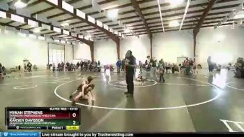 43 lbs Round 2 - Karsen Davisson, Okanogan Underground Wrestling Club vs Mykah Stephens, Okanogan Underground Wrestling Club