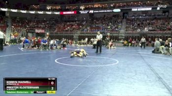 1A-138 lbs Champ. Round 2 - Korbyn Maxwell, Interstate 35 vs Preston Klostermann, Alburnett