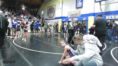 80 lbs Quarterfinal - Ava Henderson, HURRICANE WRESTLING ACADEMY vs Rollin Sanders, Stroud Youth Wrestling Club