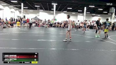 98 lbs Round 2 (6 Team) - Jake Simione, South Carroll Prep vs Jack Reitter, PA Alliance