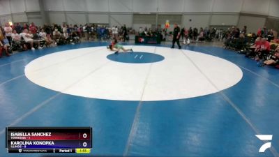 110 lbs Round 4 (6 Team) - Isabella Sanchez, Tennessee vs Karolina Konopka, Illinois