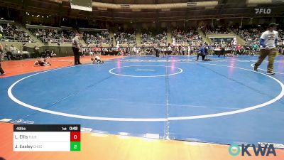 49 lbs Round Of 32 - Levi Ellis, Tulsa North Mabee Stampede vs Jason Easley, Choctaw Ironman Youth Wrestling