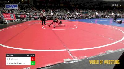 55 lbs Round Of 16 - Kyler Black, Big Game Wrestling Club vs Robert Urquides Swann, TNWC