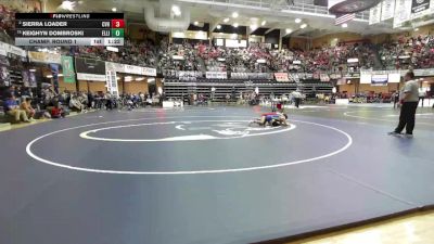 115 lbs Champ. Round 1 - Keighyn Dombroski, Ellinwood HS vs Sierra Loader, Caney Valley Hs