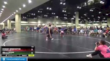 120 lbs Round 4 (10 Team) - Bella Spohn, MXW Purple vs Sydney Bridenstine, Suncoast Gems