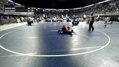 95 lbs Quarterfinal - Carson Kirk, Juniata vs David Wehry, Tri-Valley