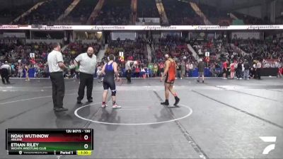 130 lbs Champ. Round 1 - Ethan Riley, Wichita Wrestling Club vs Noah Wuthnow, Abilene