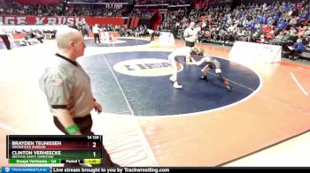 1A 120 lbs Semifinal - Brayden Teunissen, Woodstock (Marian) vs Clinton VerHeecke, Decatur (Unity Christian)