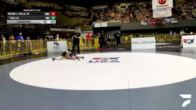 Intermediate Boys - 53 lbs Quarters - David J. Villa, III, Southwest Stallions Wrestling Club vs Tek Lo, Redwood Wrestling Club