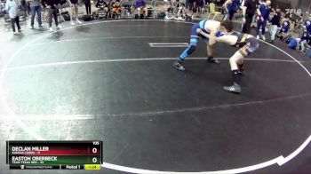 105 lbs Finals (8 Team) - Declan Miller, Kansas Cobra vs Easton Oberbeck, Team Texas Red