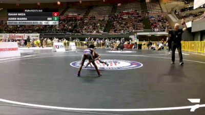 Intermediate Boys - 49 lbs Cons. Semis - Isaiah Meza vs Aiden Ibarra, Marvel Wrestling Academy