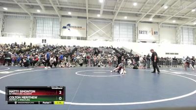 80 lbs Semifinal - Matty Simonton, B2 Wrestling Academy vs Colton Merithew, District 3 Wrestling