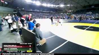 48-50 lbs 2nd Place Match - Adalynn Wells, Takedown Express Wrestling Club vs Paisley Mannon, Steelclaw Wrestling Club