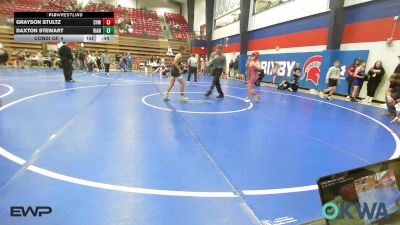 92 lbs Consi Of 4 - Grayson Stultz, Caney Valley Wrestling vs Daxton Stewart, Vian Wrestling Club