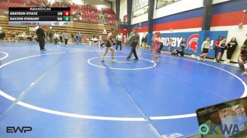 92 lbs Consi Of 4 - Grayson Stultz, Caney Valley Wrestling vs Daxton Stewart, Vian Wrestling Club