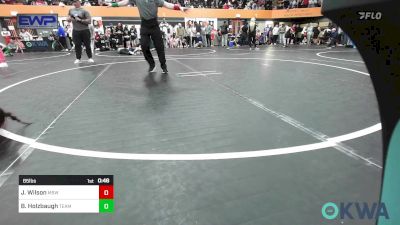 85 lbs Quarterfinal - Jaidyn Wilson, Mustang Bronco Wrestling Club vs Blake Holzbaugh, Team Guthrie Wrestling