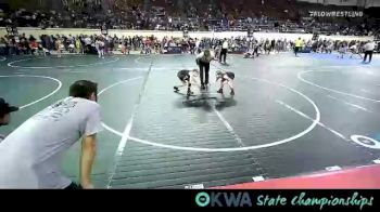 65 lbs Round Of 16 - Emerson Rollings, Tulsa Blue T Panthers vs Madisson Lopez, Clinton Youth Wrestling