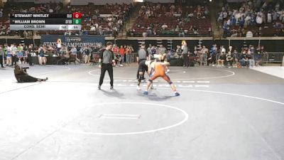 D 3 165 lbs Cons. Semi - WILLIAM BROWN, St. Edmund vs Stewart Whitley, St. Louis Catholic